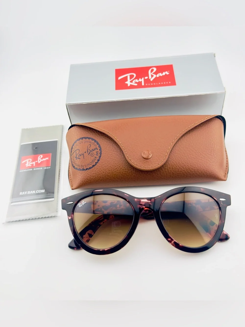 Ray-Ban Wayfarer Way Women’s Sunglasses RB2241 Polished pink Havana Brown Lenses